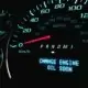 Check engine light appearing on a customer's dashboard