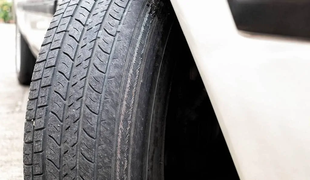 Bad tire tread on a customer's tire in Mays Landing, NJ.