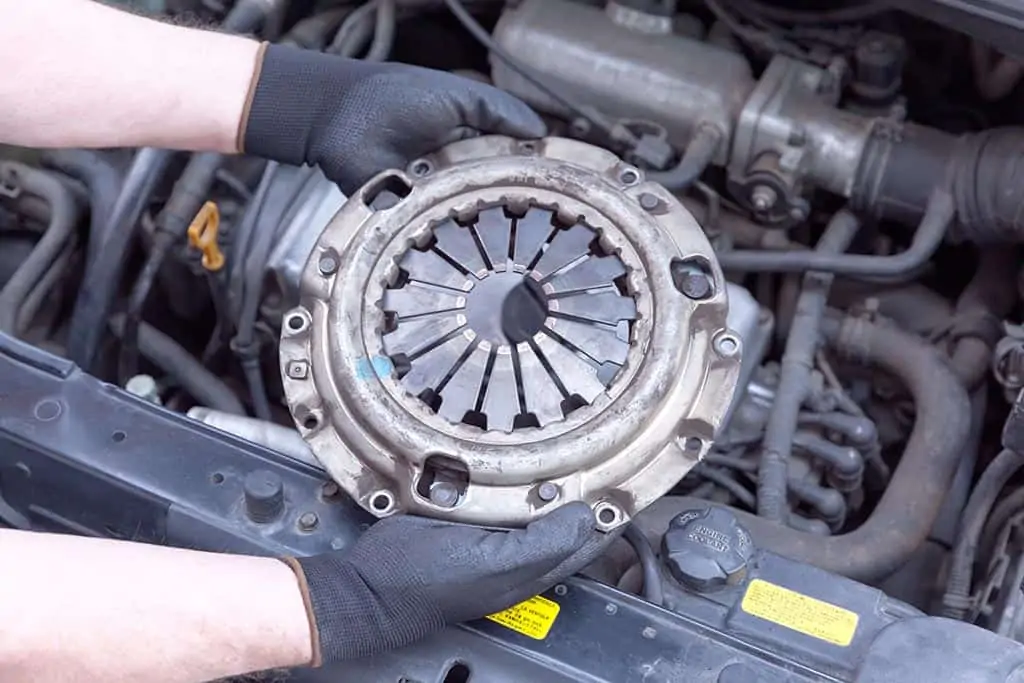 Our mechanic performing a clutch replacement on a customer's car in Mays Landing, NJ