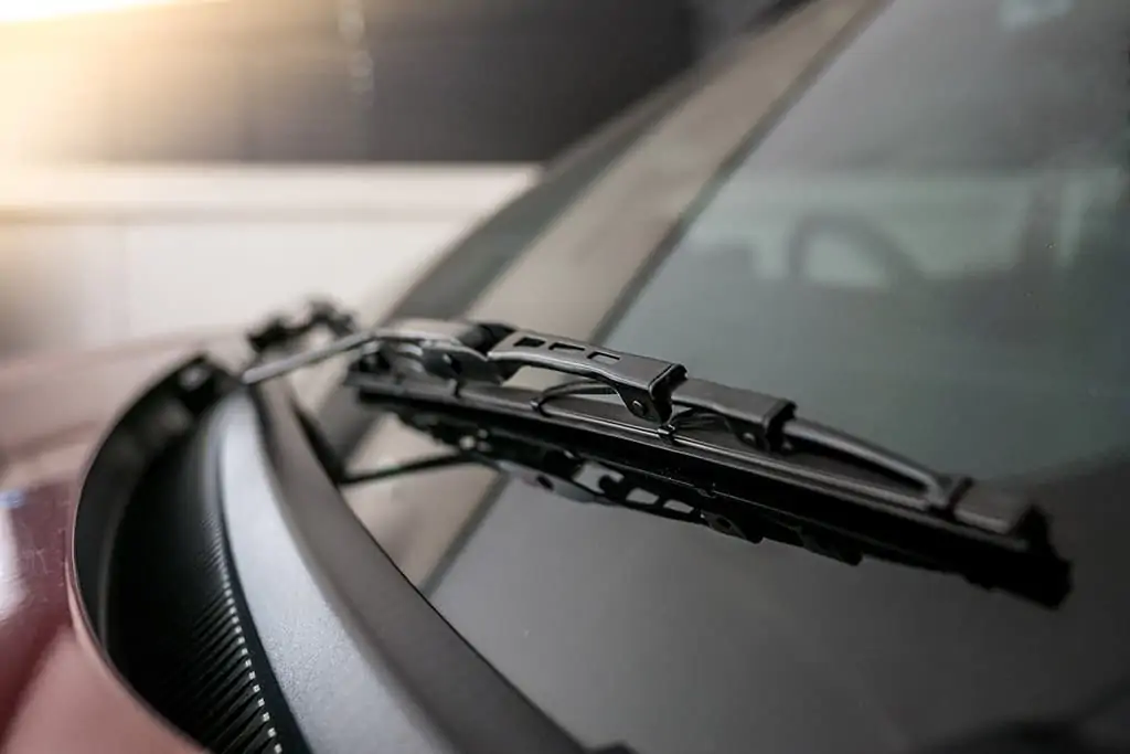 A recently replaced windshield wiper on a customer's car in Mays Landing, NJ