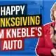 Happy Thanksgiving From Kneble's Auto